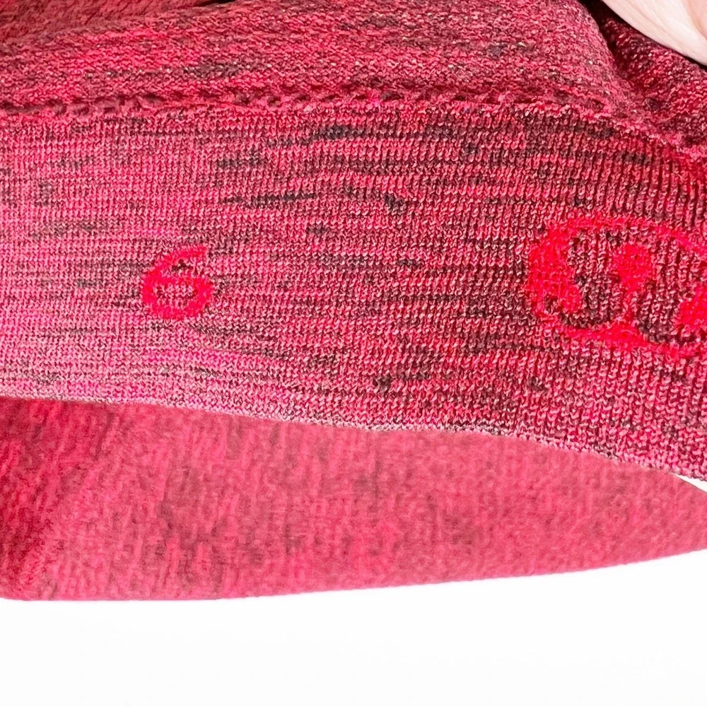 Lululemon Womens‎ Swiftly Racerback Tank Top Heathered Dark Red Space Dye Size 6